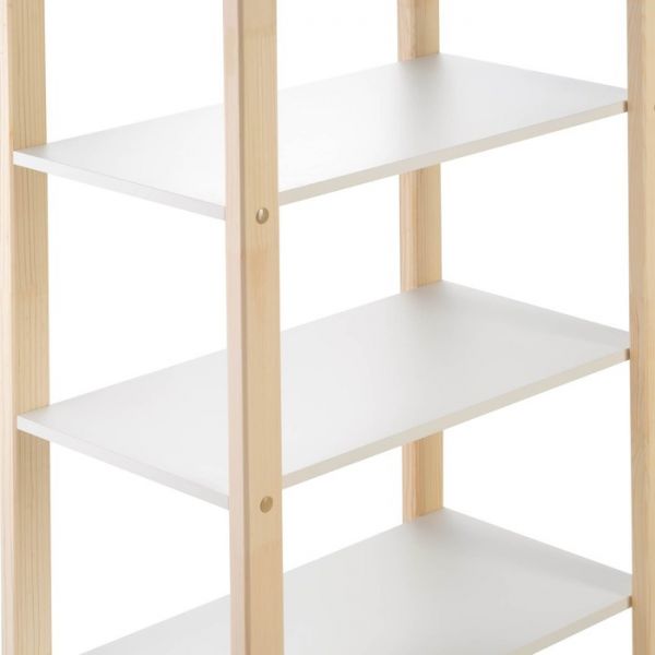 Стеллаж «Хиттэ», 4 полки, 700 ? 400 ? 1500, массив сосны, белый