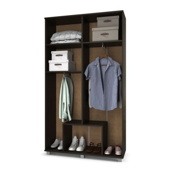 Шкаф четырёхстворчатый Карина, 420x1200x2100, Венге/дуб млечный