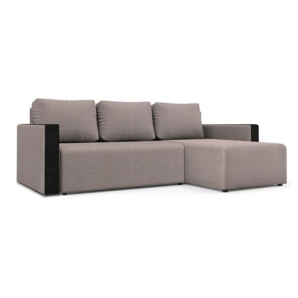 Угловой диван «Алиса 3», еврокнижка, бельевой ящик, велюр, цвет shaggy azure/marvel black