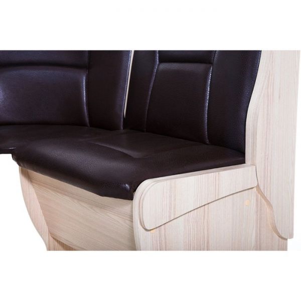 Кухонный уголок Орхидея  1500х1100х840 Ясень шимо светлый/Корич темн