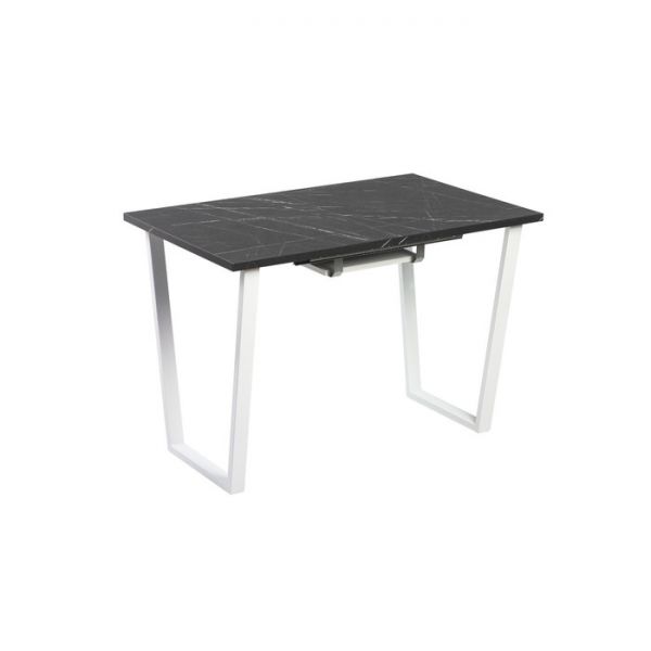 Стол АТЛАНТ-01  1100/1500х700х760 Камень Черный/Опора Атлант белая глянцевая