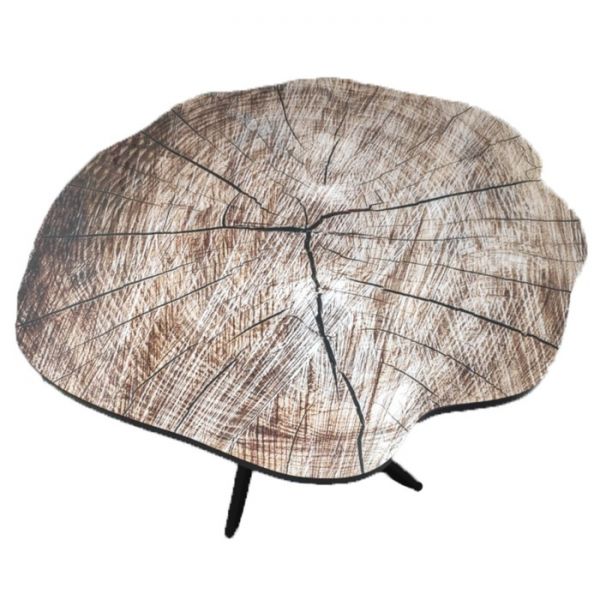 Обеденный стол «Спил 1», 900 ? 900 ? 750 мм, цвет чёрный / фотопечать 281202719