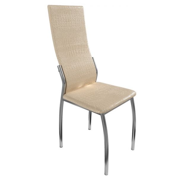 Стул «Фьюжн», хром, цвет кроко бежевый