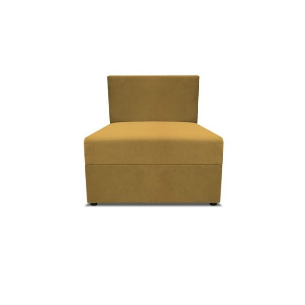 Диван модульный прямой «Бергамо», три секции, велюр, цвет dream yellow