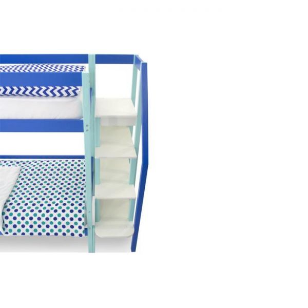 Детская двухъярусная кровать Бельмарко Svogen мятно-синий