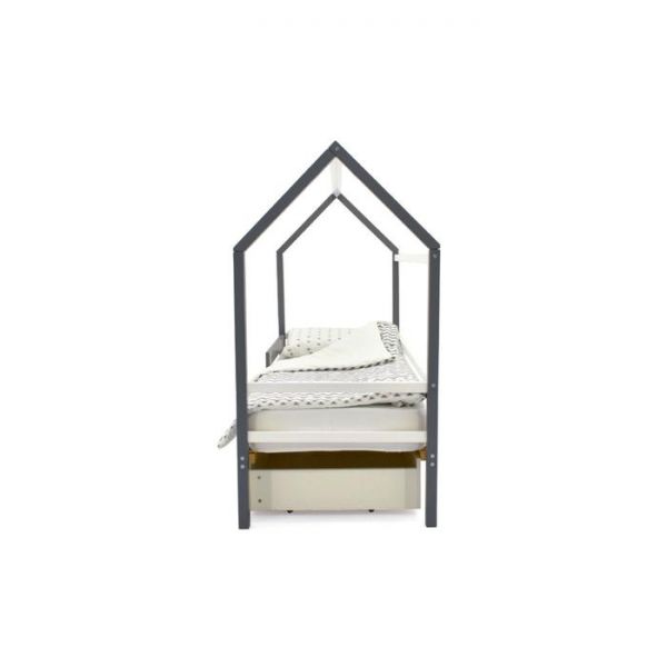 Детская кровать-домик Бельмарко Svogen графит-белый