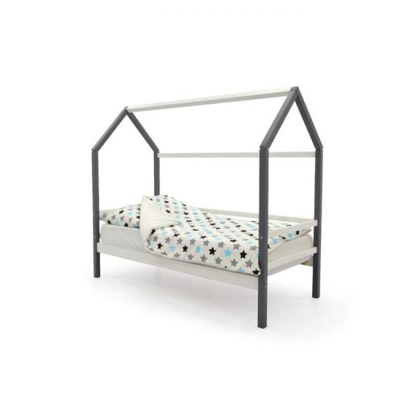 Детская кровать-домик Бельмарко Svogen графит-белый