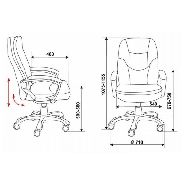 Кресло руководителя CH-868YAXSN, темно-коричневый, искусственная кожа