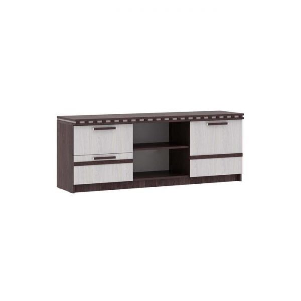 Тумба ТВ «Ольга 13», 1500 ? 400 ? 568 мм, цвет ясень анкор тёмный / ясень анкор светлый