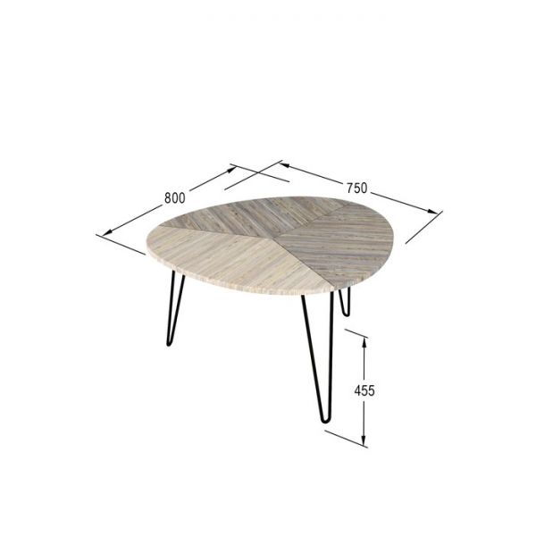 Стол журнальный «Эйтон 430», 800 ? 750 ? 455 мм, цвет дуб американский