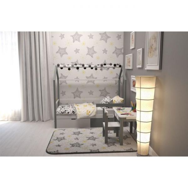 Детская кровать-домик Бельмарко Svogen графит-белый