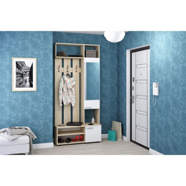 Прихожая Милан, 1000х362х2200, Дуб сонома/Белый