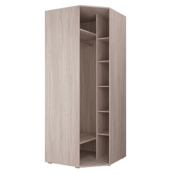 Шкаф угловой Зеркало/Зеркало РИВЬЕРА 2100х850х850 Ясень Шимо Светлый