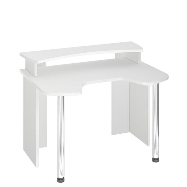 Стол СКЛ-Игр120 с надстройкой, 1200 ? 900 ? 950 мм, цвет белый жемчуг