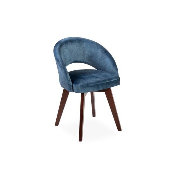 Стул Мирелла Мрамор 14 синий велюр/ Стандарт массив Черешня