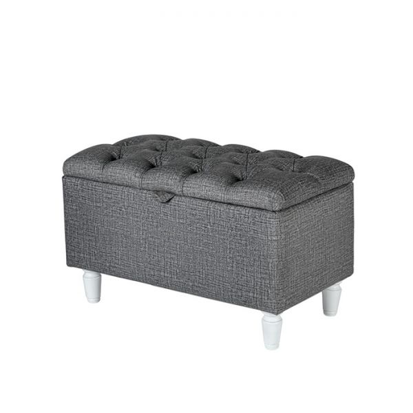 Пуф Венеция 700х400х450 Серый велюр