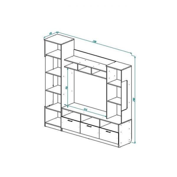 Горка Г-4 2100х2200х470 Ясень Шимо Светлый/Ясень Шимо Темный