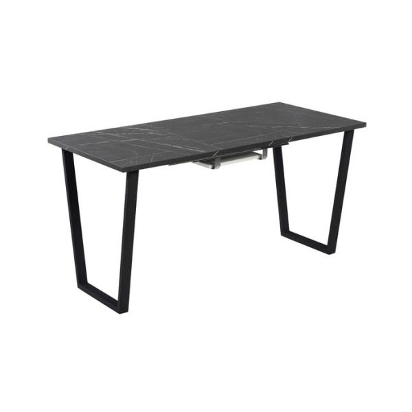 Стол АТЛАНТ-01  1100/1500х700х760 Камень Черный/Опора Атлант чёрная матовая