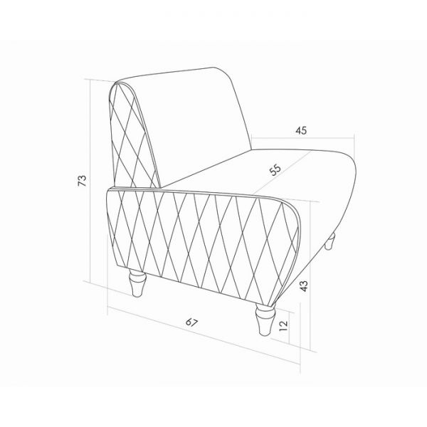 Кресло "Буно" велюр Vivaldi светло-серый