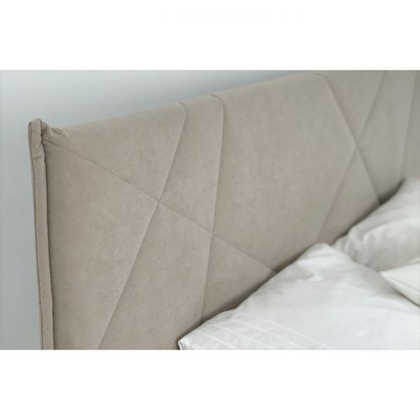 Кровать Квест с ортопедом 1600х2000 крем (велюр)