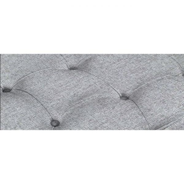 Пуф «Рондель большой», 900 ? 900 ? 450 мм, глухой, рогожка, цвет серый