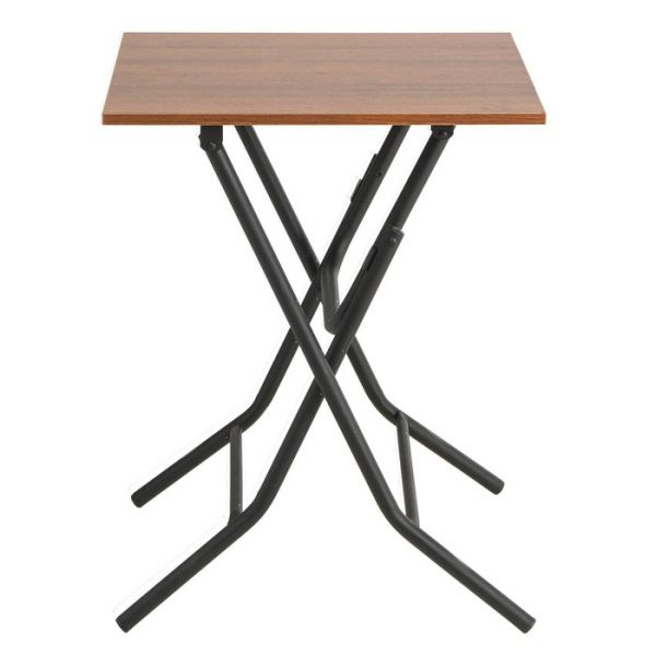 Стол складной Ривьера, 600х600х750, Орех ноче Экко/Черный