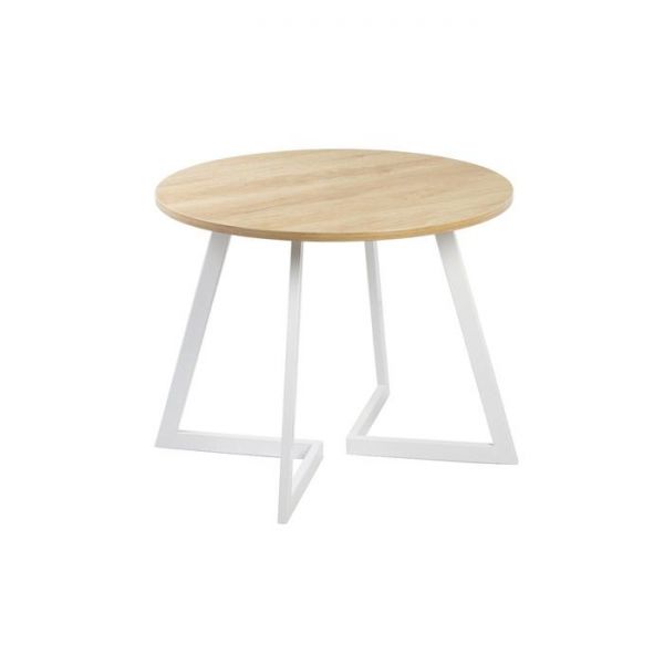 Стол ГЕРМЕС D-940 Дуб Небраска/Опора Гермес, Гаспар-К, Белый глянец