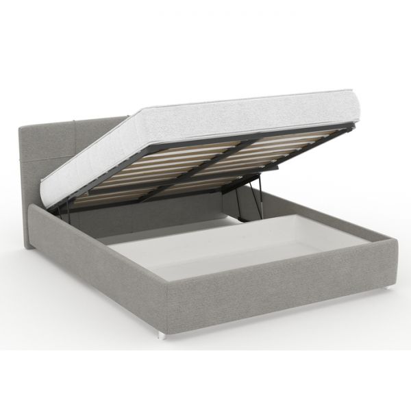 Кровать «Птичье гнездо» с ПМ, 1400х2000, ортопедическое основание, рогожка, цвет серый