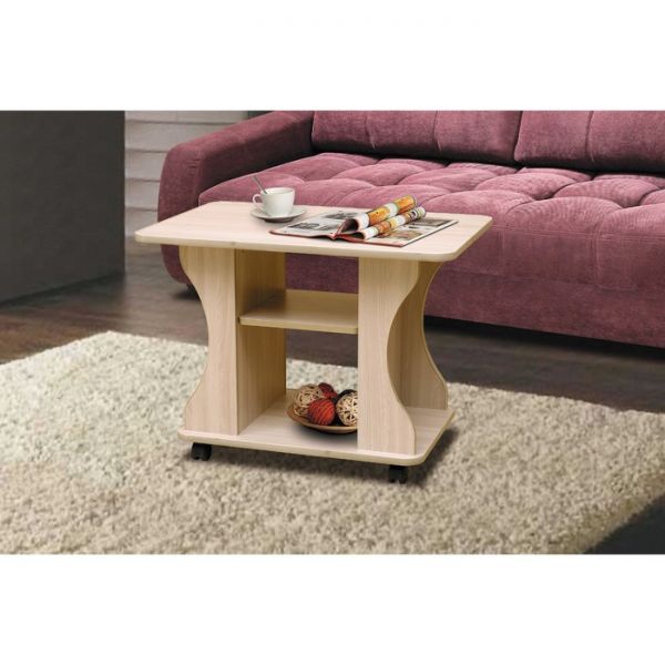 Стол журнальный №11, 800 ? 550 ? 600 мм, цвет млечный дуб