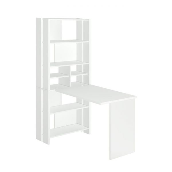 Компьютерный стол, 700 ? 1522 ? 1785 мм, цвет нельсон/белый