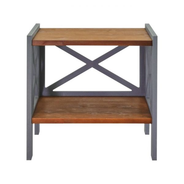 Стеллаж Лофт (полки натуральное дерево) (36х42,2х31,6) Цвет полок Орех