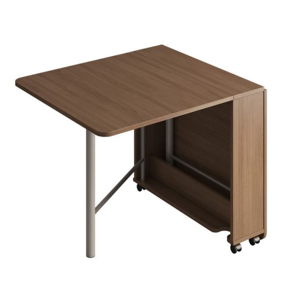 Стол-тумба с металлической ногой, 238/1630/934 ? 800 ? 750 мм, цвет ясень шимо тёмный