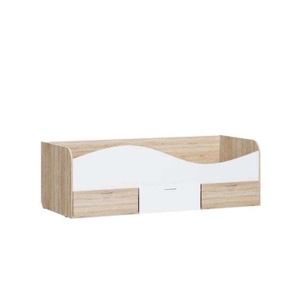 Кровать для детской с ящиками Кр-3 650*2030*850 Белый/корпус Дуб Сонома