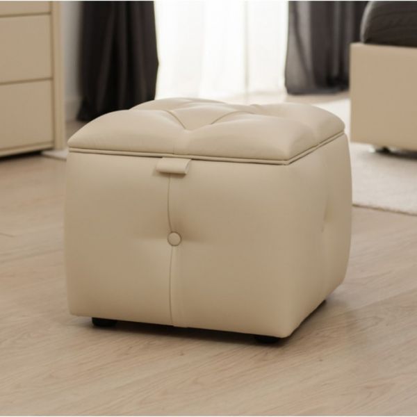 Квадратный пуф «Алеро», 450 ? 450 ? 385 мм, цвет взбитые сливки