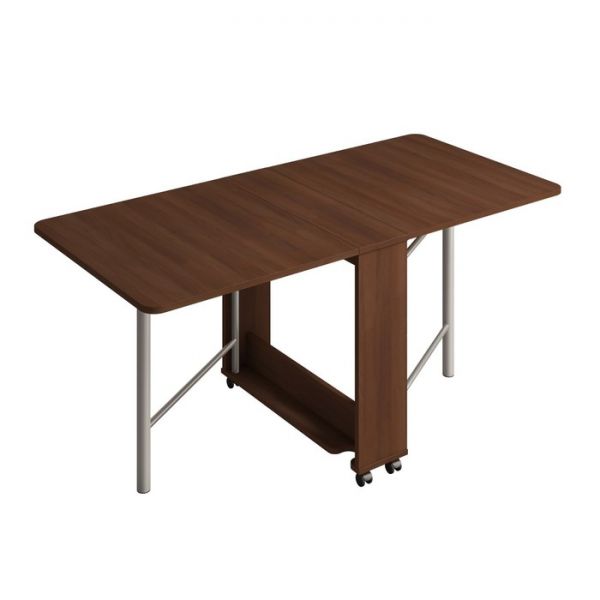 Стол-тумба с металлической ногой, 238/1630/934 ? 800 ? 750 мм, цвет ясень шимо тёмный