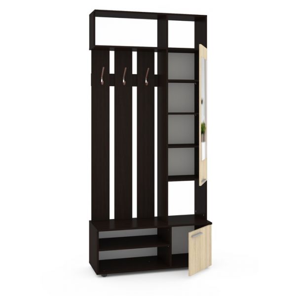 Прихожая Милан, 1000х362х2200, Венге/Дуб сонома