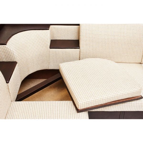 Угловой диван «Фараон», ППУ, механизм дельфин, цвет галс 3 / астор 536