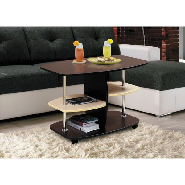 Стол журнальный №2, 900 ? 500 ? 505 мм, цвет венге / дуб выбеленный матовый