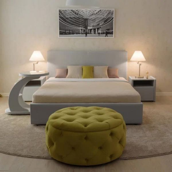 Кровать «Атриум» с ПМ, 1400 ? 2000 мм, 1 ящик, велюр, цвет velutto 51