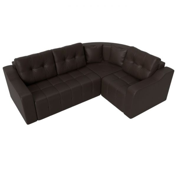 Угловой диван «Кембридж», механизм еврокнижка, экокожа, цвет бежевый