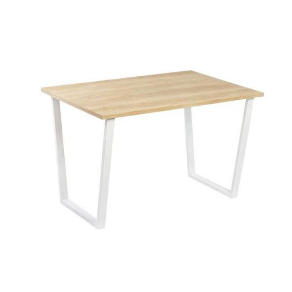 Стол АТЛАНТ-04 1100*700х750 Дуб Небраска/Опора АТЛАНТ-Белый глянец