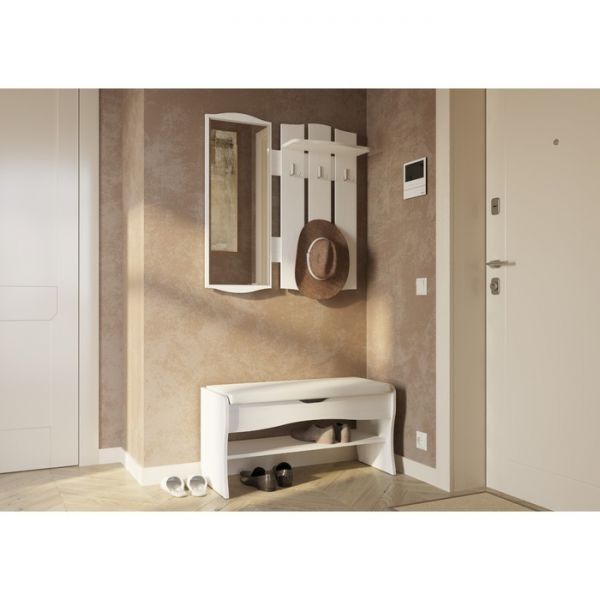 Банкетка Фьюжен 900х370х470 Рамух Белый