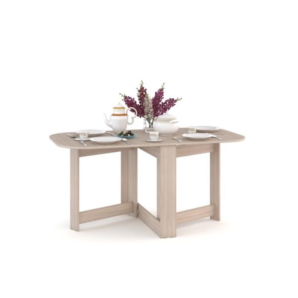 Стол-тумба полукруглый,ясень шимо светлый