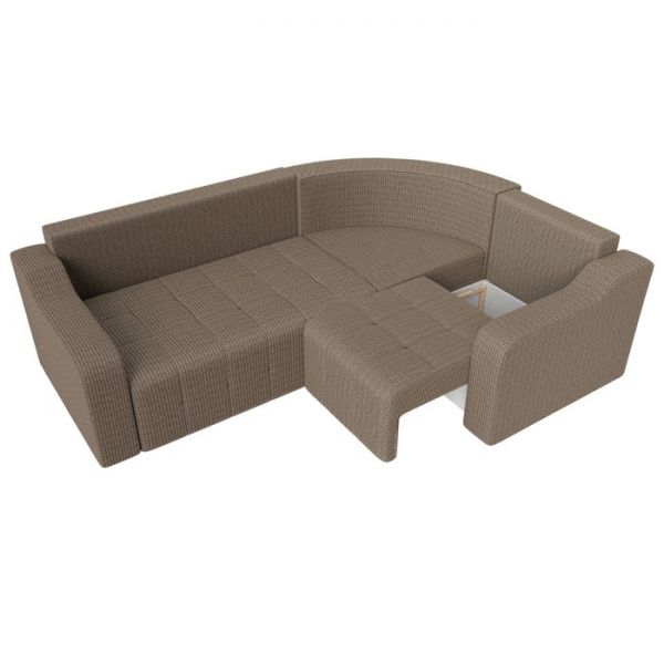Угловой диван «Кембридж», механизм еврокнижка, рогожка, цвет бежевый