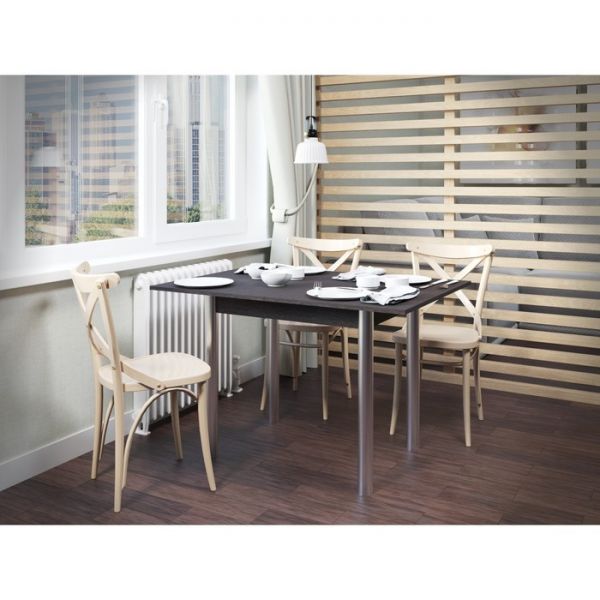 Стол обеденный раскладной СО-06, 800х580(1160)х736, венге цаво