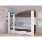 Детская двухъярусная кровать «Астра 2», цвет белый / дуб шамони