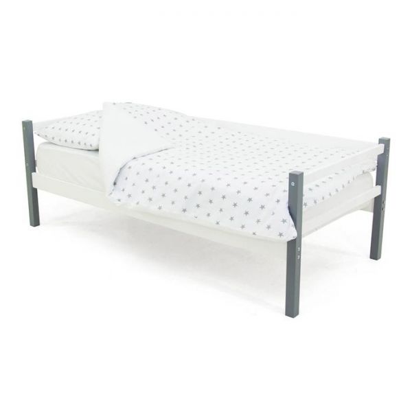 Детская кровать-тахта Svogen графит-белый