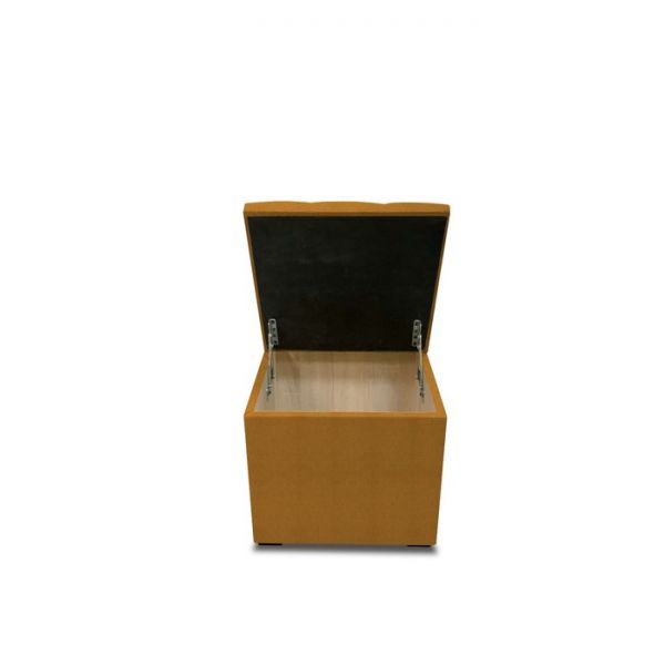 Пуф с крышкой и утяжкой, 400 ? 400 ? 420 мм,  рогожка, цвет savana plus yellow