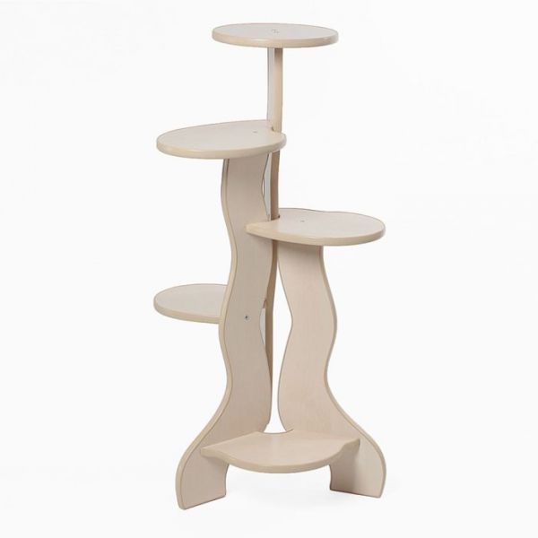 Полка для цветов "Бис", цвет береза рижская