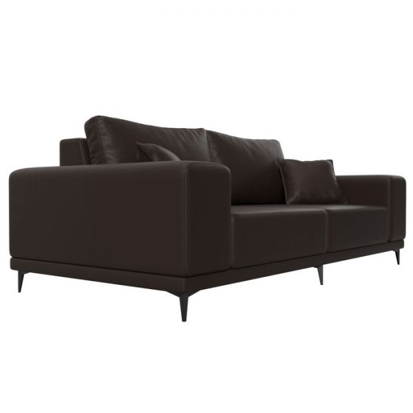 Прямой диван «Льюес», без механизма, экокожа, цвет бежевый